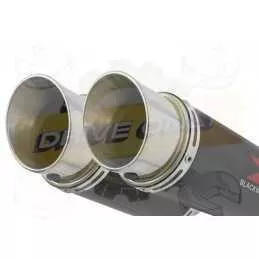 ST1100 ST 1100 (SC26) Pan European Tube de raccord & Silencieux Rond En Carbone 200mm