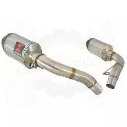 ST1100 ST 1100 (SC26) Pan European Tube de raccord & Silencieux Ovale En Inox + Carbone tip 200mm