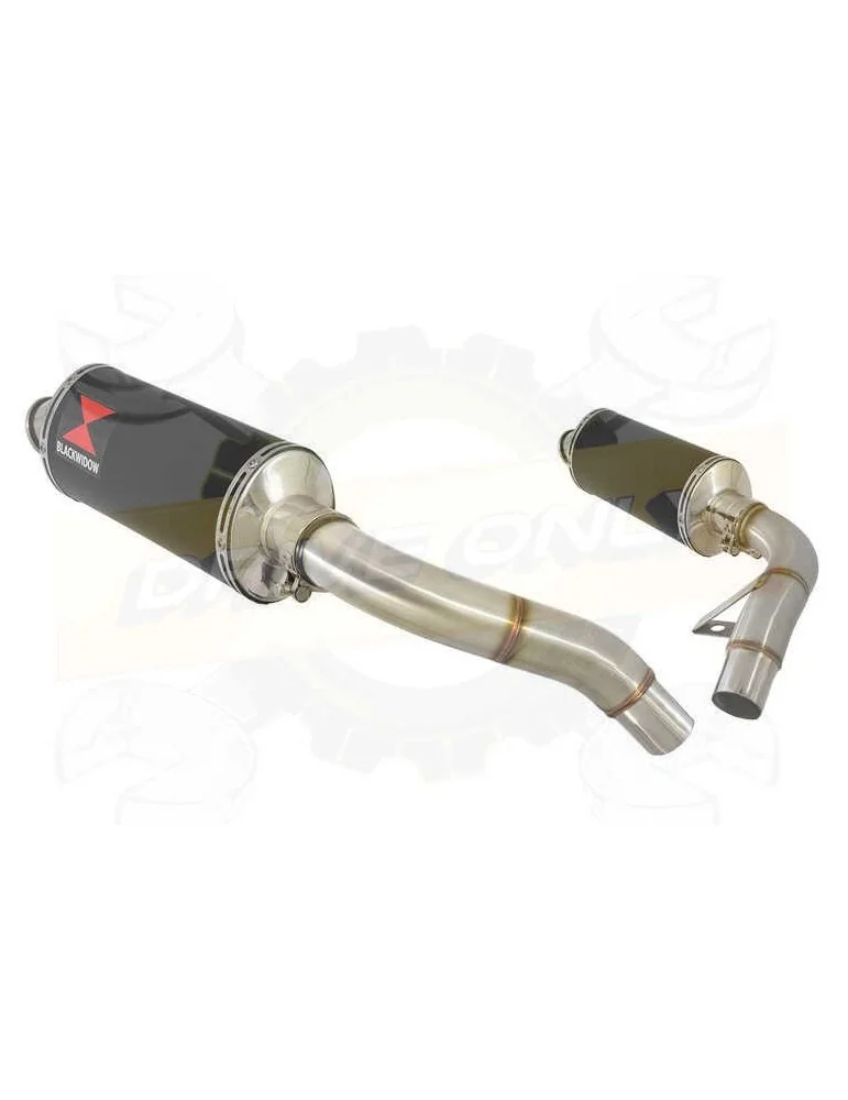 ST1100 ST 1100 (SC26) Pan European Tube de raccord & Silencieux Noir Ovale En Inox 300mm