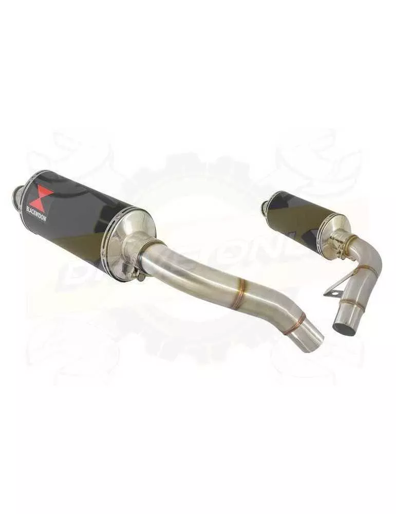 ST1100 ST 1100 (SC26) Pan European Tube de raccord & Silencieux Noir Ovale En Inox 300mm