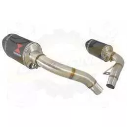 ST1100 ST 1100 (SC26) Pan European Tube de raccord & Silencieux Ovale En Carbone + Carbon tip 200mm