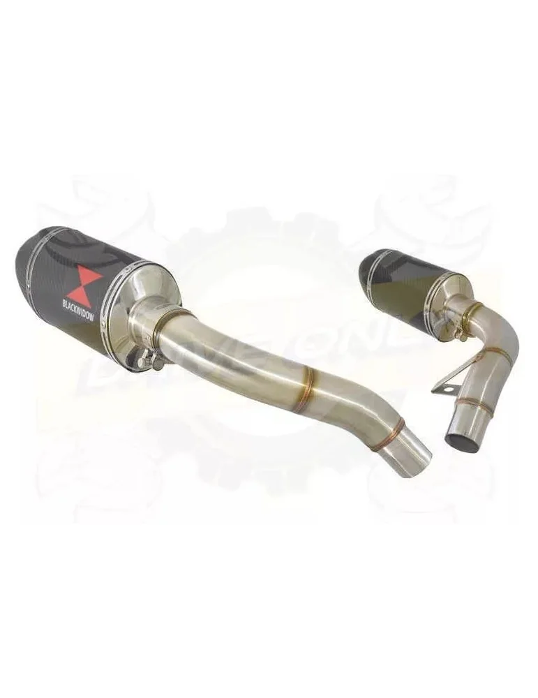 ST1100 ST 1100 (SC26) Pan European Tube de raccord & Silencieux Ovale En Carbone + Carbon tip 200mm
