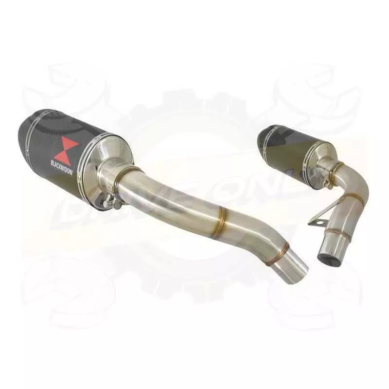 ST1100 ST 1100 (SC26) Pan European Tube de raccord & Silencieux Ovale En Carbone + Carbon tip 200mm