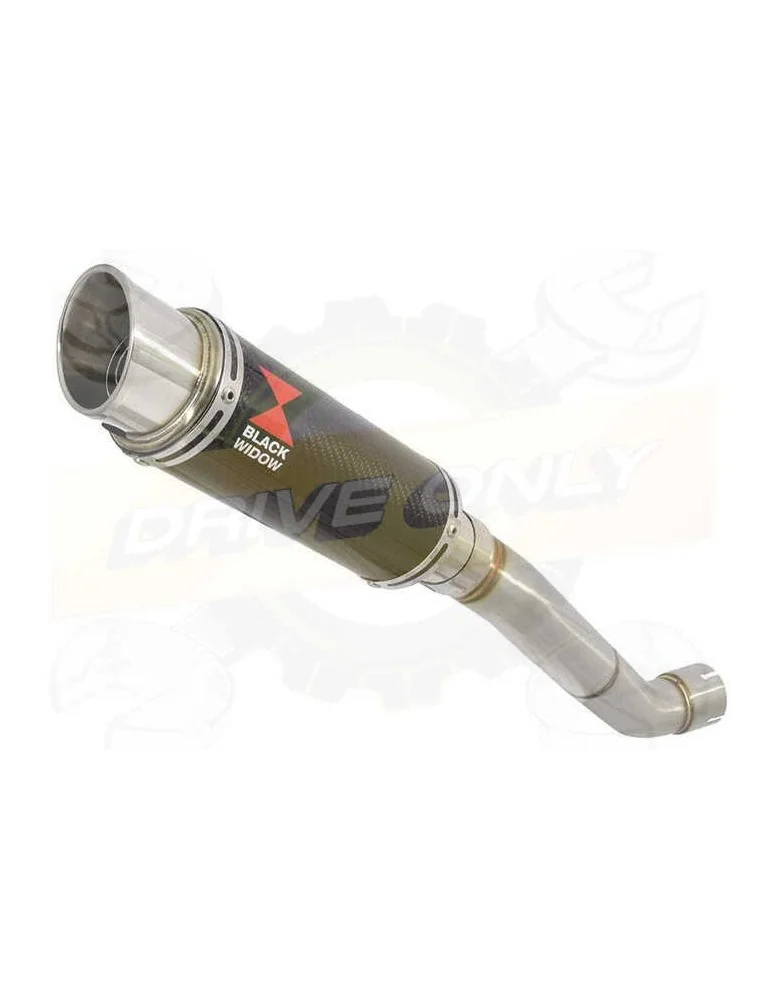 Aprilia Tuono V4R / V4R APRC 2011/2015 Passage Bas Exhaust tube de raccord & Silencieux GP Rond En Carbone 230mm