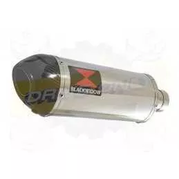 Vespa GTS 125 4T 2007 - 2011 Ligne complète & Silencieux Ovale En Inox + Canule En Carbone 300mm