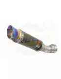 Aprilia RSV4 1000R & Factory 2009/2015 Passage Bas Exhaust tube de raccord & Silencieux GP Rond En Carbone + Blue Stainless Tip