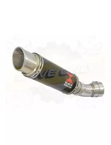 Aprilia RSV4 1000R & Factory 2009/2015 Passage Bas Exhaust tube de raccord & Rond GP Style Black Silencieux En Inox 230mm