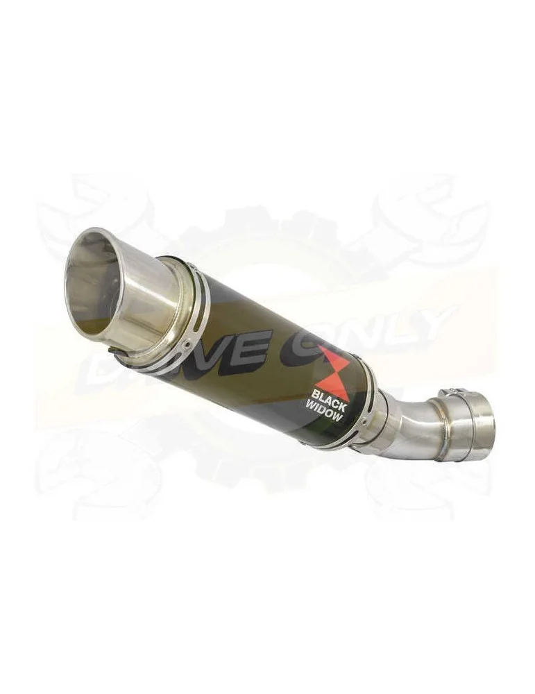 Aprilia RSV4 1000R & Factory 2009/2015 Passage Bas Exhaust tube de raccord & Rond GP Style Black Silencieux En Inox 230mm