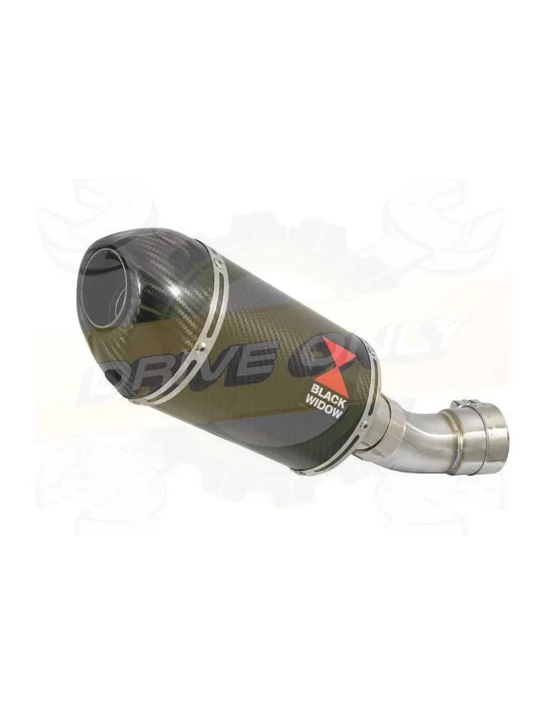 Aprilia RSV4 1000R & Factory 2009/2015 Passage Bas Exhaust tube de raccord & Ovale En Carbone Silencieux + Carbon Tip 200mm