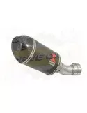 Aprilia RSV4 1000R & Factory 2009/2015 Passage Bas Exhaust tube de raccord & Ovale En Carbone Silencieux + Carbon Tip 200mm
