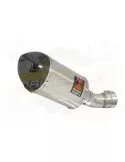 Aprilia RSV4 1000R & Factory 2009/2015 Passage Bas Exhaust tube de raccord & Ovale Silencieux En Inox + En Carbone Tip 200mm