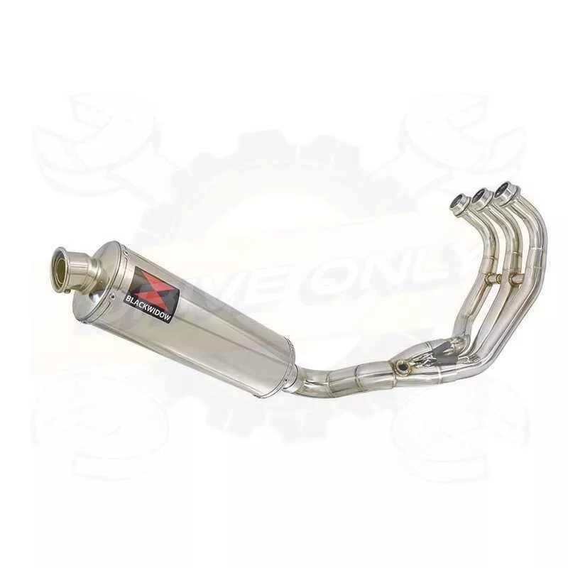 MT-09 Tracer 2013-2021  Passage Bas Décatalyseur Ligne complètes Ovale Stainless Silencieux 400mm