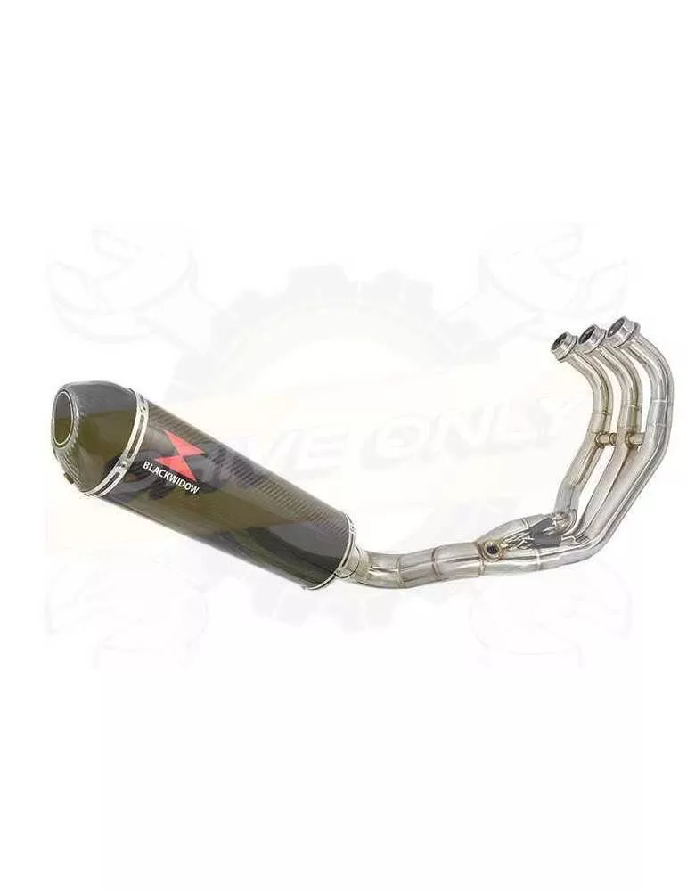 MT-09 Tracer 2013-2021 Passage Bas Décatalyseur Ligne complètes Silencieux Ovale En Carbone + Carbon Tip 400mm