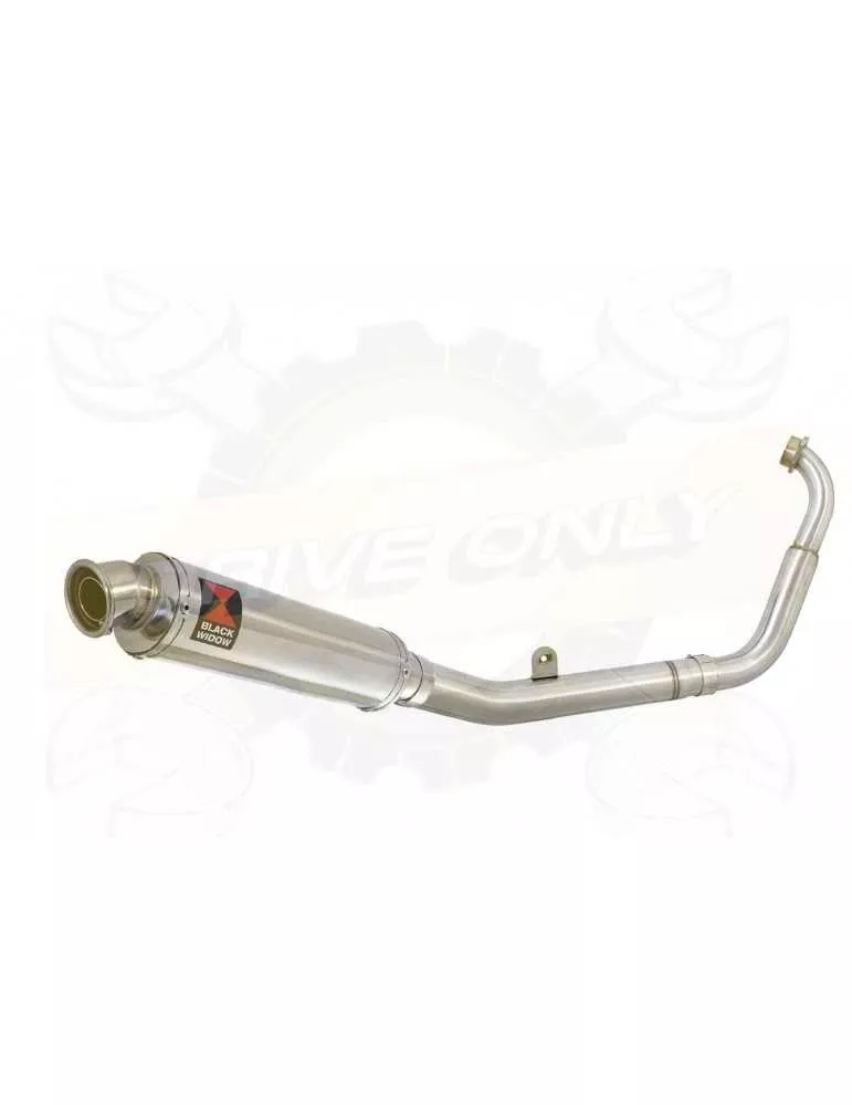 MT125 2014 - 2019 Passage Bas Ligne complète & Silencieux Rond En Inox 350mm