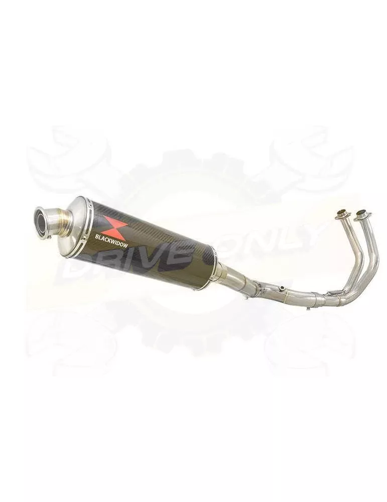 FZ-07 Tracer 2014 2015 2016 2017 Passage Haut Décatalyseur Ligne complètes & Ovale En Carbone Silencieux 400mm
