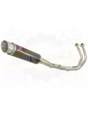 FZ-07 Tracer 2014 2015 2016 2017 Passage Haut Décatalyseur Ligne complètes & Silencieux GP Rond En Carbone 360mm