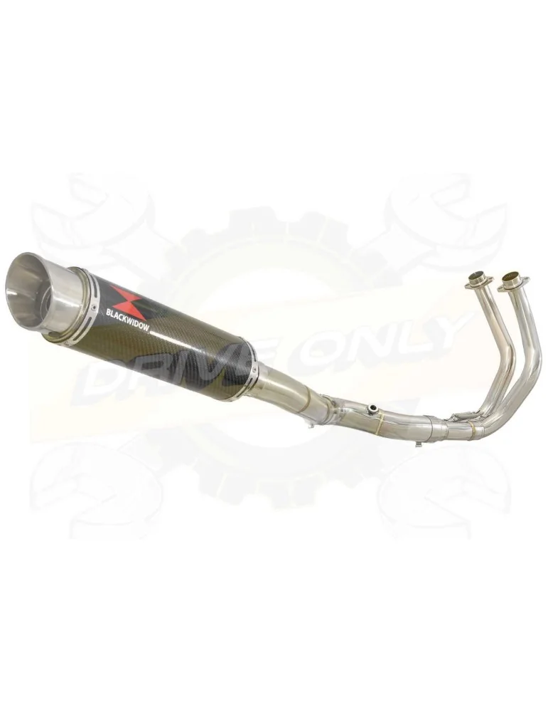 FZ-07 Tracer 2014 2015 2016 2017 Passage Haut Décatalyseur Ligne complètes & Silencieux GP Rond En Carbone 360mm