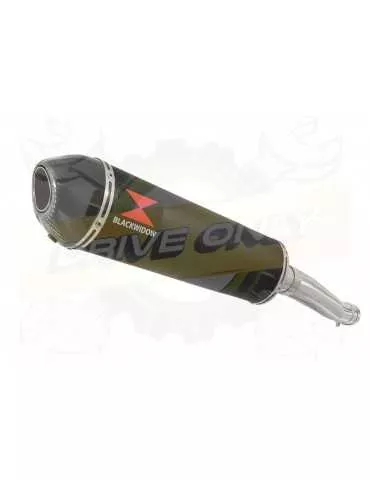 FZR1000 FZR 1000 EXUP Tube de raccord et Silencieux Ovale Noir En Inox & Canule en Carbone 400mm