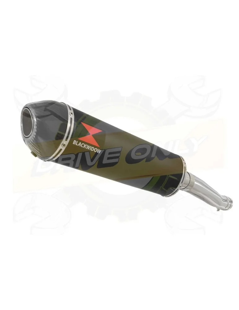 FZR1000 FZR 1000 EXUP Tube de raccord et Silencieux Ovale Noir En Inox & Canule en Carbone 400mm