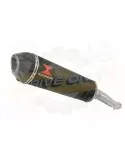 FZR1000 FZR 1000 EXUP Tube de raccord et Silencieux Ovale Noir En Inox & Canule en Carbone 400mm