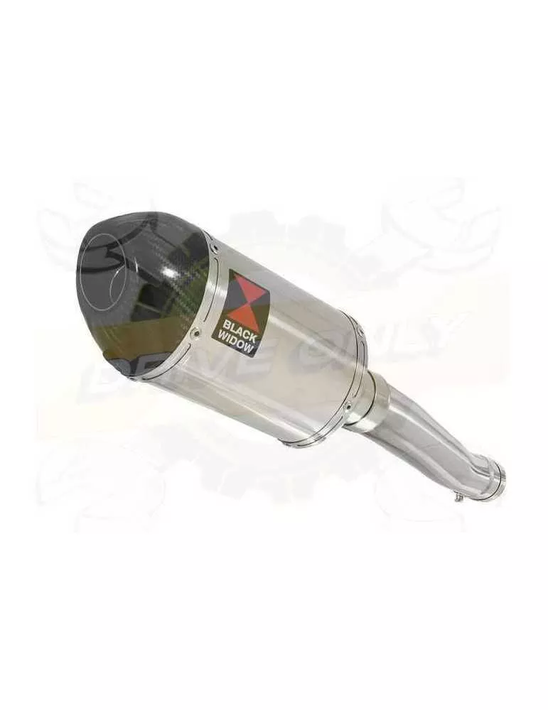 Yamaha FZR 600 FZR600R 4JH 'Fox Eye' Tube de raccord et Silencieux Ovale En Inox + Canule En Carbone 200mm
