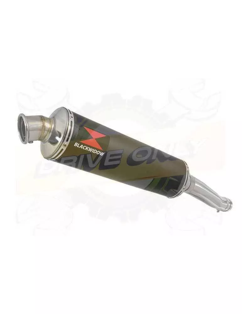 Yamaha FZR 600 FZR600R 4JH 'Fox Eye' Tube de raccord et Silencieux Rond Noir En Inox 400mm