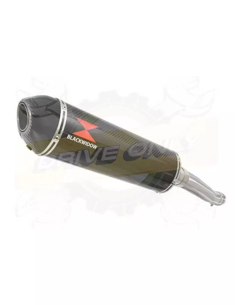 Yamaha FZR 600 FZR600R 4JH 'Fox Eye' Tube de raccord et Silencieux Ovale En Carbone 400mm