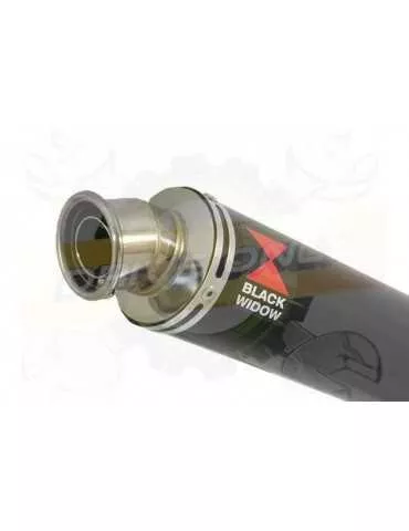Yamaha FZR 600 FZR600R 4JH 'Fox Eye' Tube de raccord et Silencieux Rond Noir En Inox 350mm