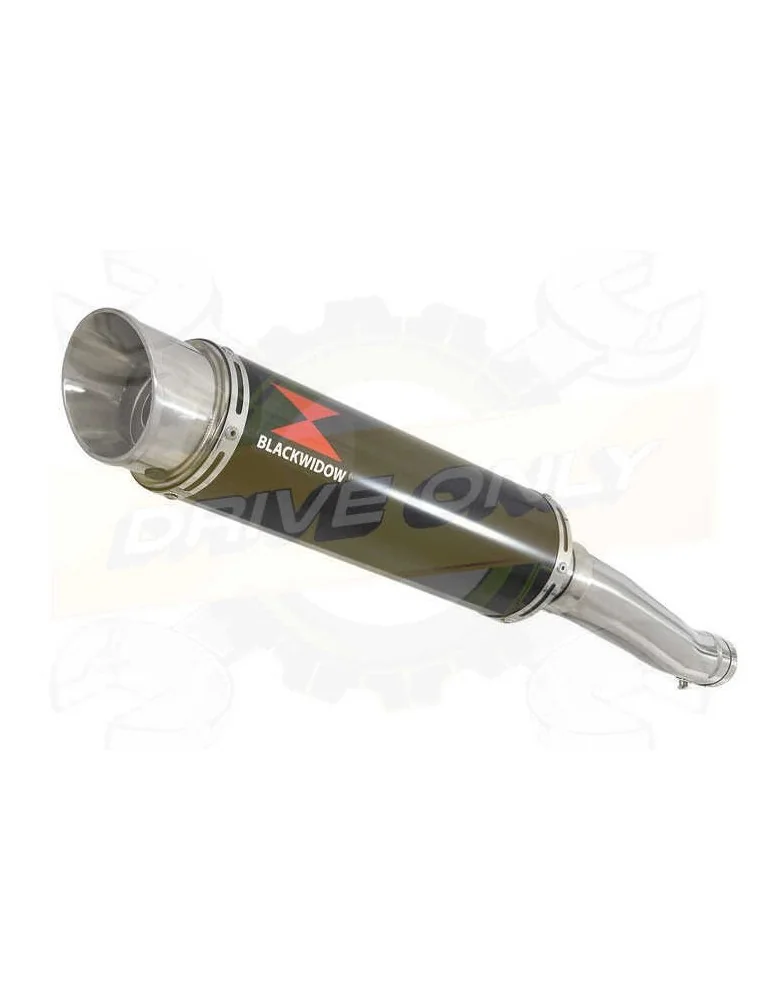 Yamaha FZR 600 FZR600R 4JH 'Fox Eye' Tube de raccord et Silencieux Rond GP Style Noir En Inox 360mm