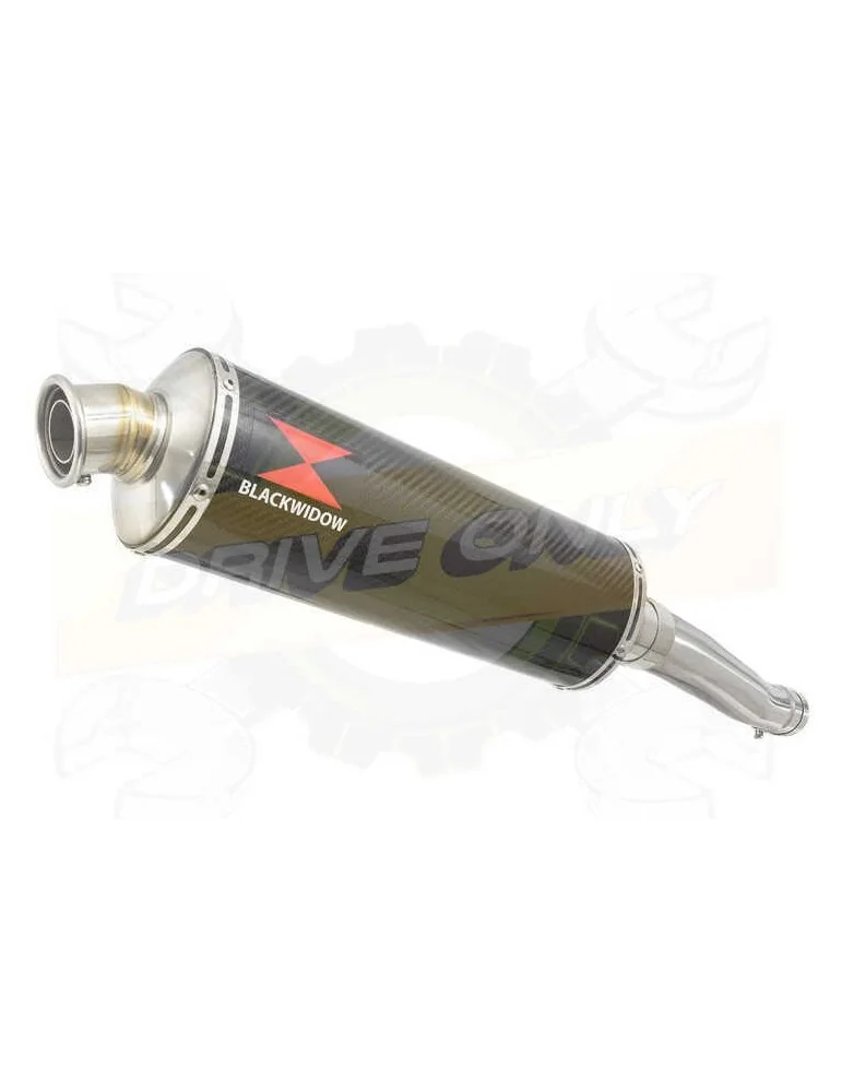 Yamaha FZR 600 FZR600R 4JH 'Fox Eye' Tube de raccord et Silencieux Ovale En Carbone 400mm