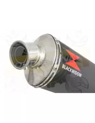 Yamaha FZR 600 FZR600R 4JH 'Fox Eye' Tube de raccord et Silencieux Ovale Noir En Inox 300mm