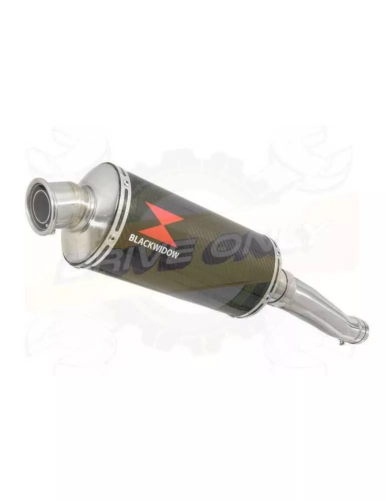 Yamaha FZR 600 FZR600R 4JH 'Fox Eye' Tube de raccord et Silencieux Ovale En Carbone 300mm