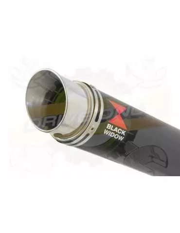 Yamaha FZR 600 FZR600R 4JH 'Fox Eye' Tube de raccord et Silencieux Rond GP Style Noir En Inox 350mm