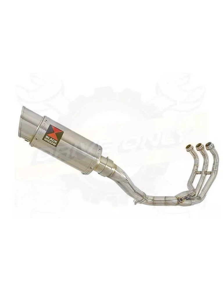 MT-09 Tracer 2013-2021 High Level De-cat Exhaust System with 200mm Round Stainless Steel Silencer