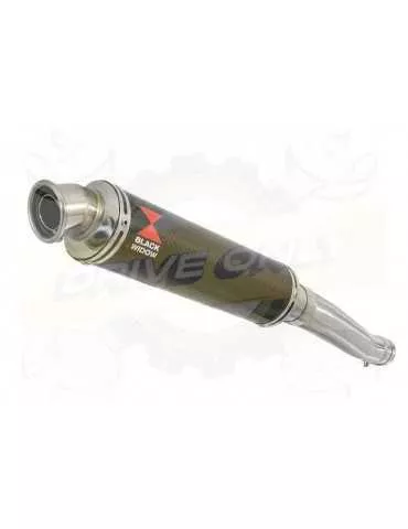 Yamaha FZR 600 FZR600R 4JH 'Fox Eye' Tube de raccord et Silencieux Rond En Carbone 350mm