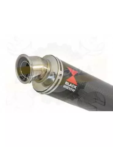 Yamaha FZR 600 FZR600R 4JH 'Fox Eye' Tube de raccord et Silencieux Rond En Carbone 350mm
