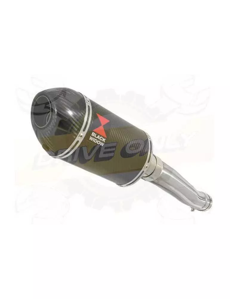 Yamaha FZR 600 FZR600R 4JH 'Fox Eye' Tube de raccord et Silencieux Ovale En Carbone 200mm