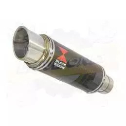 MT-09 Tracer 2013-2021  High Level De-cat Exhaust System with 200mm Round Carbon Fibre Silencer