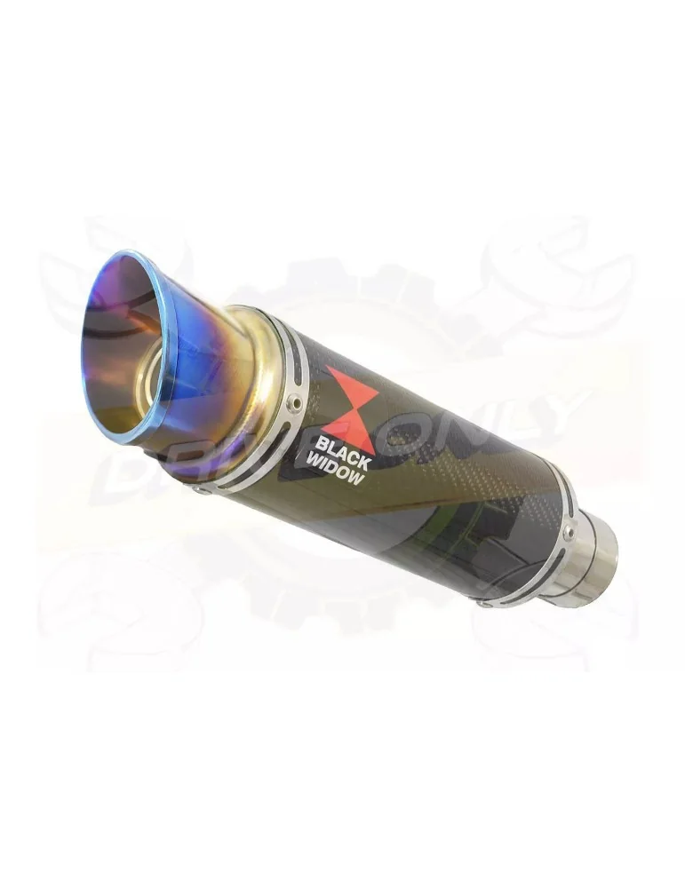 FZR1000 FZR 1000 EXUP Ligne complète & Silencieux Rond Carbone & canule en Inox Anodisé 230mm