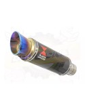 FZR1000 FZR 1000 EXUP Ligne complète & Silencieux Rond Carbone & canule en Inox Anodisé 230mm