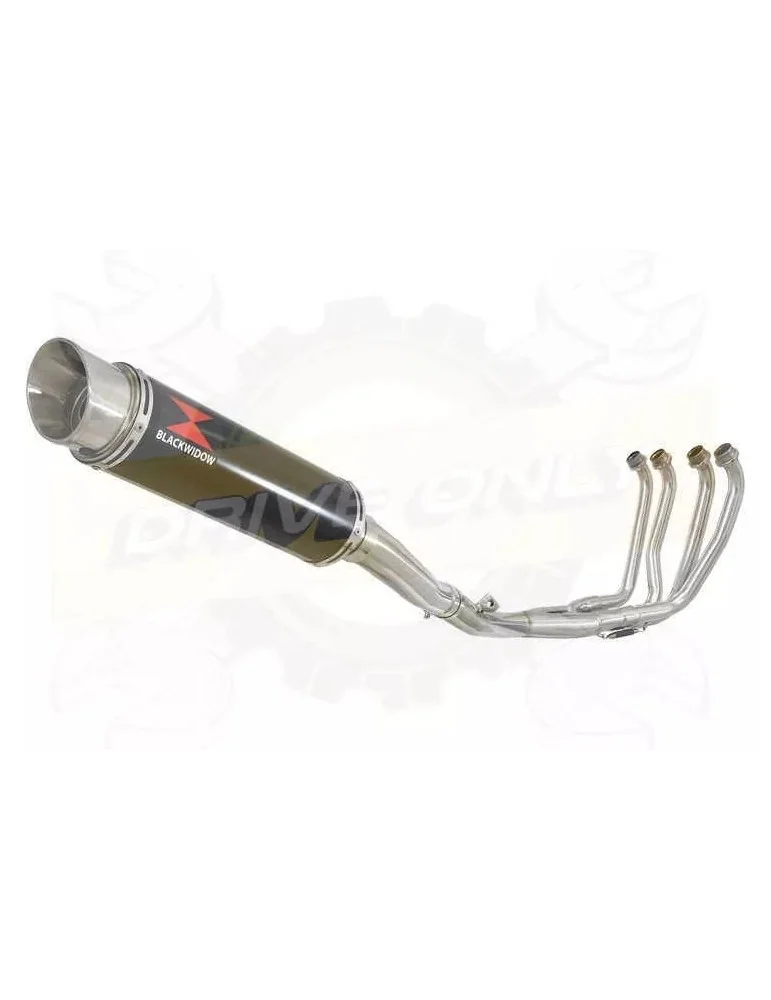 Yamaha FZR 600 FZR600R 4JH Foxeye Ligne complètes & Silencieux Rond GP Style Noir En Inox 360mm