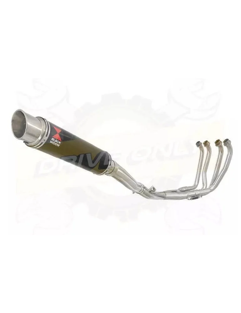 Yamaha FZR 600 FZR600R 4JH Foxeye Ligne complète & Silencieux Rond GP Style Noir En Inox 350mm