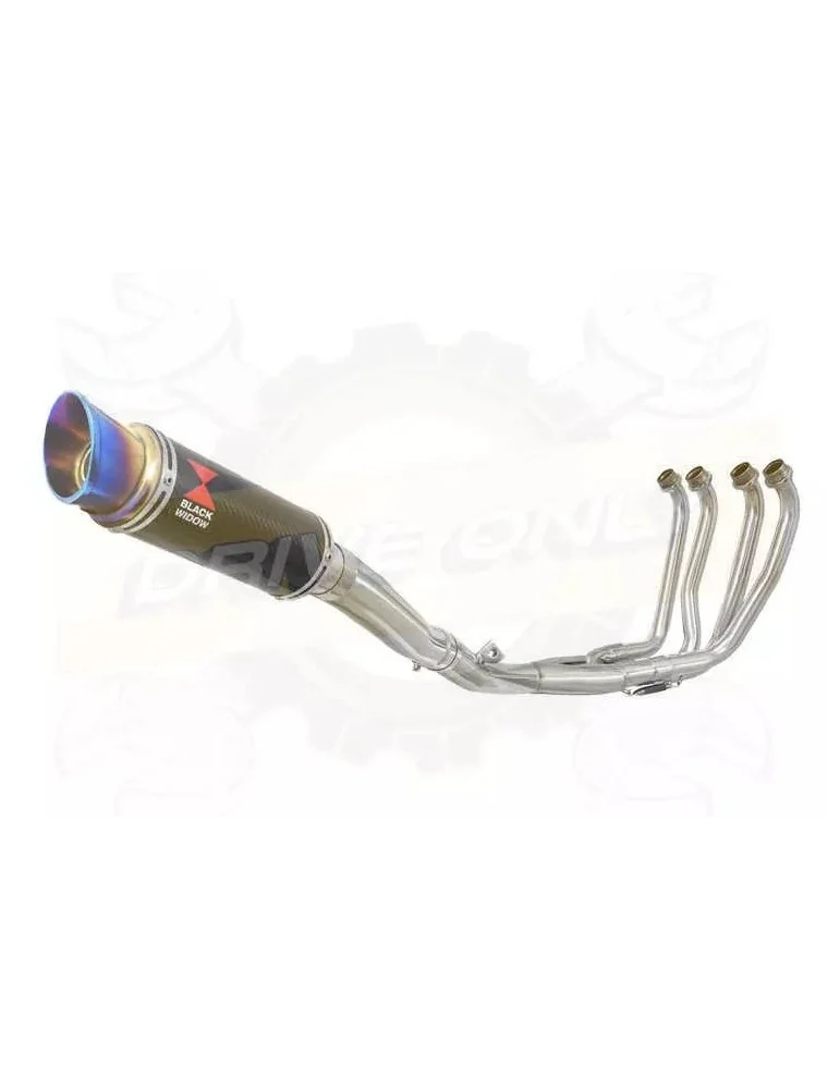 Yamaha FZR 600 FZR600R 4JH Foxeye Ligne complète & Silencieux GP Rond En Carbone + Canule En Inox Anodisé 230mm
