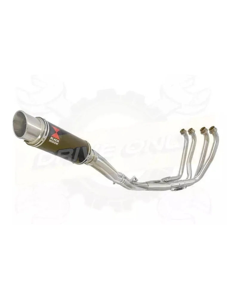 Yamaha FZR 600 FZR600R 4JH Foxeye Ligne complète & Silencieux Rond GP Style Noir En Inox 230mm