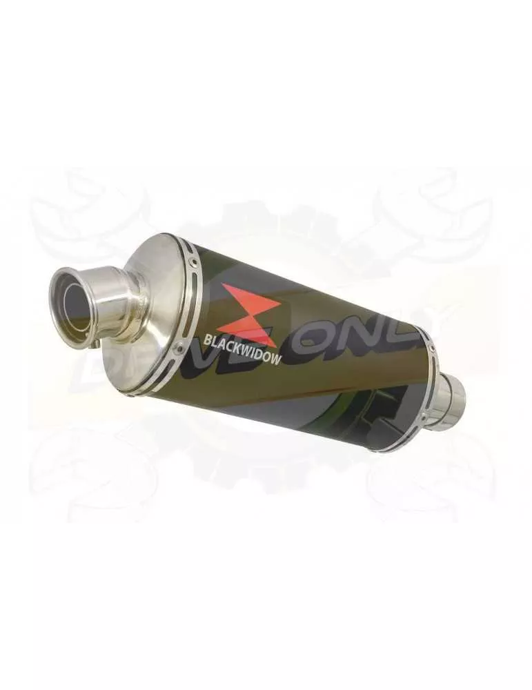 YZF-R1 R1M 2015-2017 Tube de raccord en Titane + Silencieux Ovale Noir En Inox 300mm