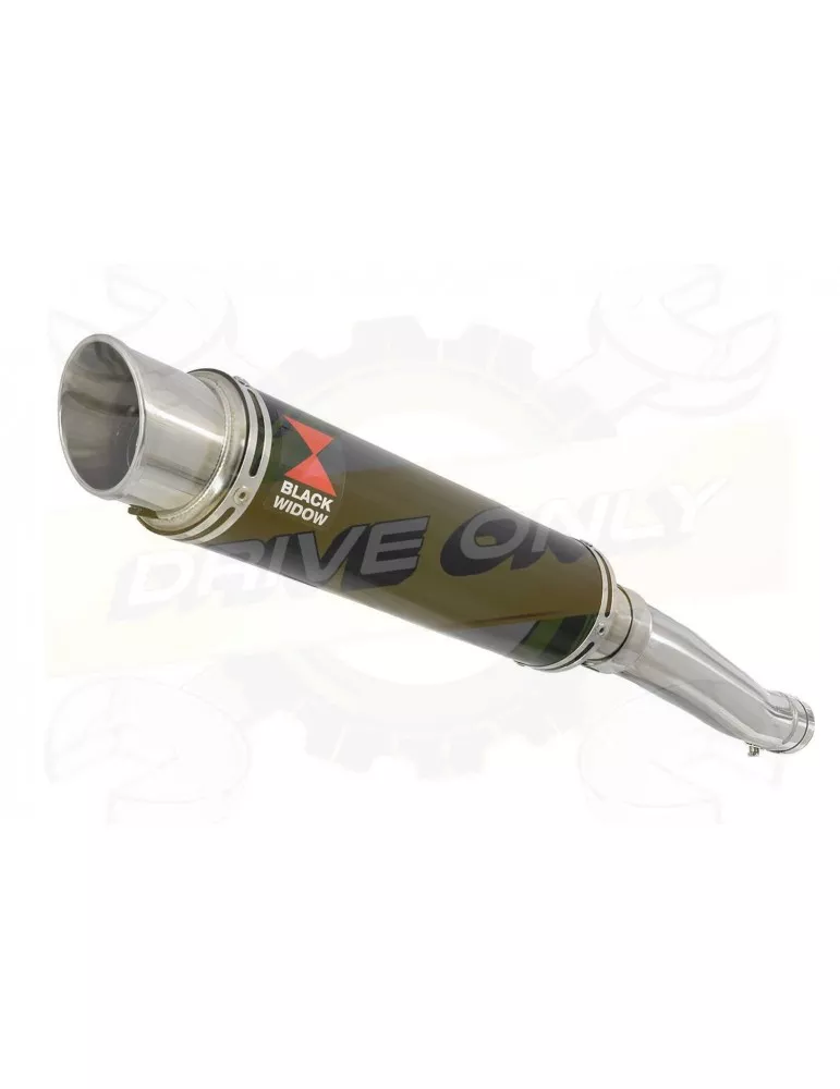 FZR1000 FZR 1000 EXUP Tube de raccord et Silencieux GP Rond Noir En Inox 350mm