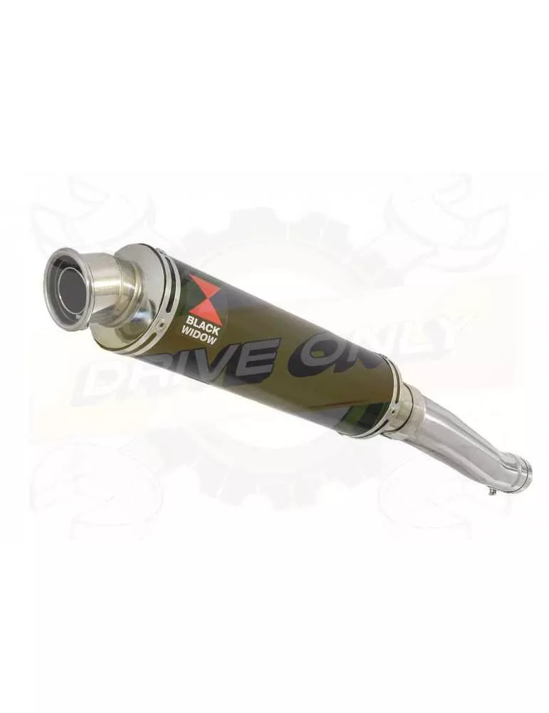 FZR1000 FZR 1000 EXUP Tube de raccord et Silencieux Rond Noir En Inox 350mm