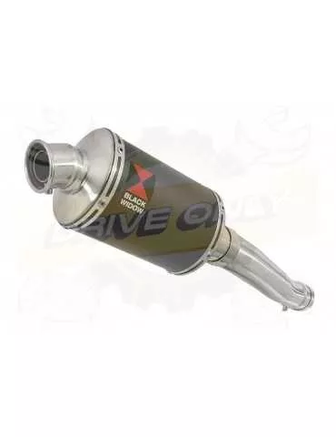 FZR1000 FZR 1000 EXUP Tube de raccord et Silencieux Ovale Noir En Inox 230mm