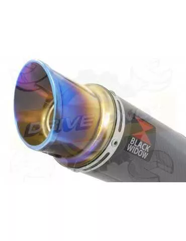 FZR1000 FZR 1000 EXUP Tube de raccord et Silencieux GP Rond En Carbone & canule en Inox Anodisé 230mm
