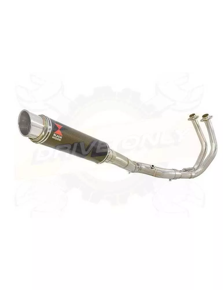 FZ-07 Tracer 2014 2015 2016 2017 Passage Haut Décatalyseur Ligne complètes & Silencieux GP Rond En Carbone 350mm